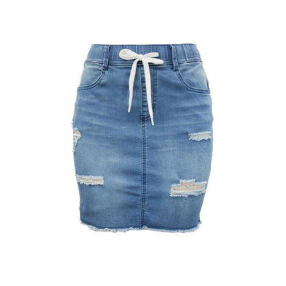 Ripped denim skirt apparel & accessories