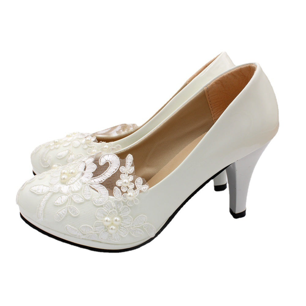 Women's Lace White Wedding Shoes Shoes & Bags