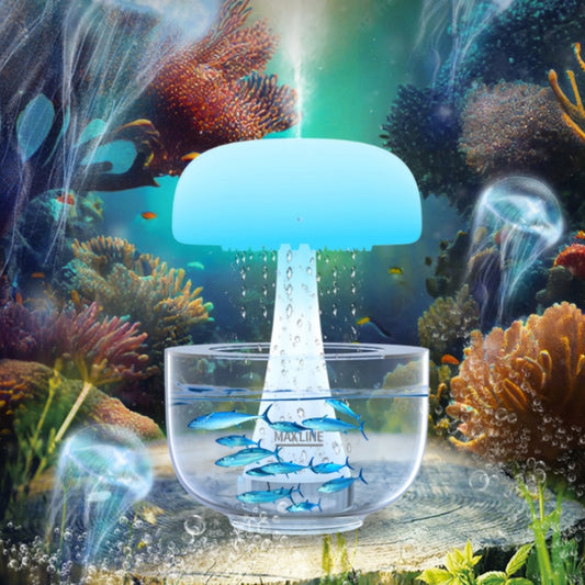 Jellyfish Raindrop Humidifier Ultrasonic Atomization Seven-color Ambience Light Cloud Rain Aroma Diffuser HOME