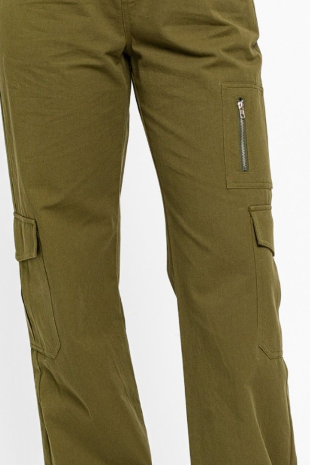 Tasha Apparel High Waisted Wide Leg Cargo Pants with Pockets Bottom wear