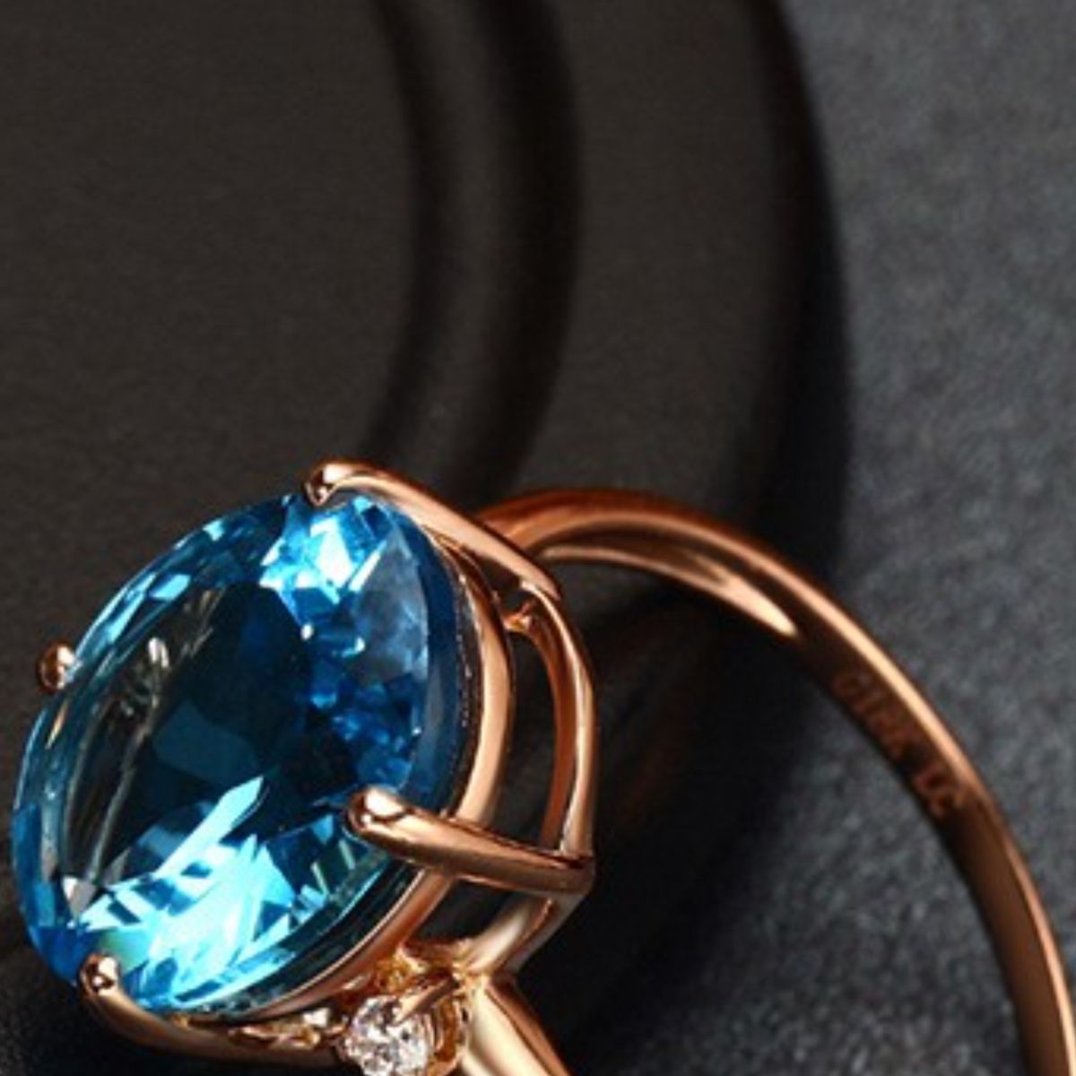 Rose Gold-Plated Artificial Gemstone Ring apparel & accessories