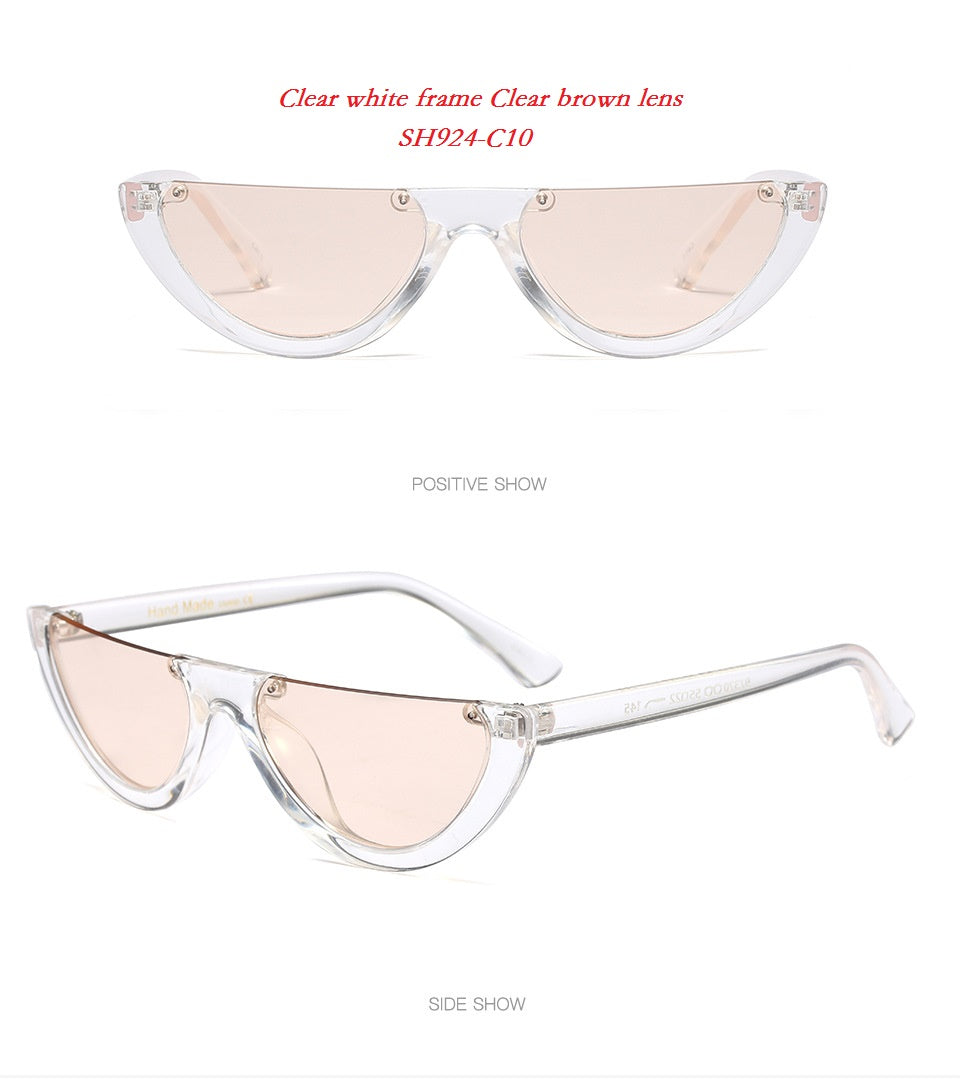 SOLO TU Fashion Trend Semi-Rimless Women Men Sun Glasses apparel & accessories