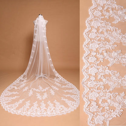 Long tail lace veil apparel & accessories