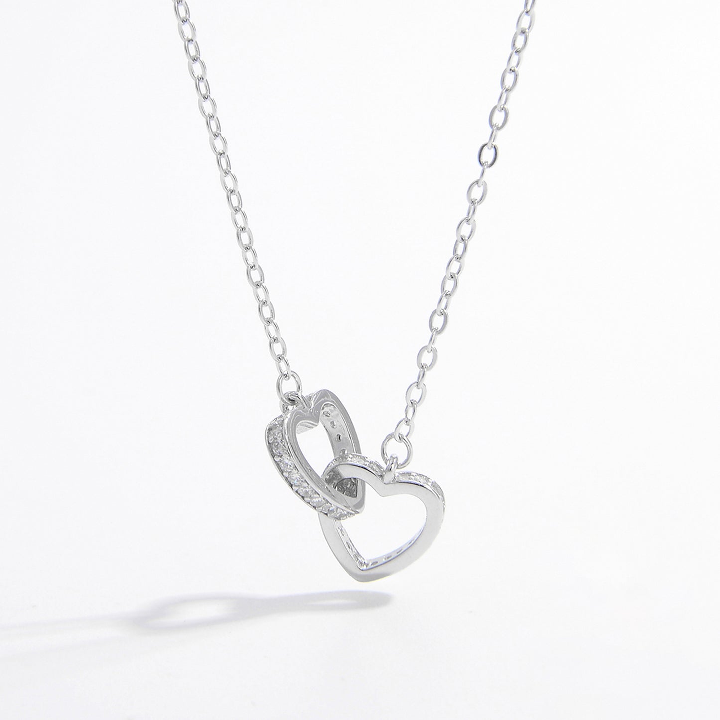 925 Sterling Silver Inlaid Zircon Heart Necklace apparel & accessories