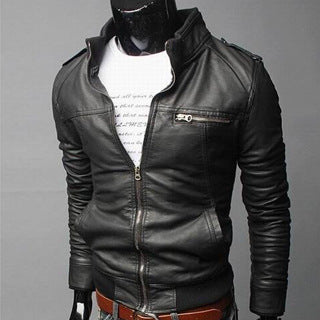 Autumn and winter new style leather men's leather jacket apparels & accessories