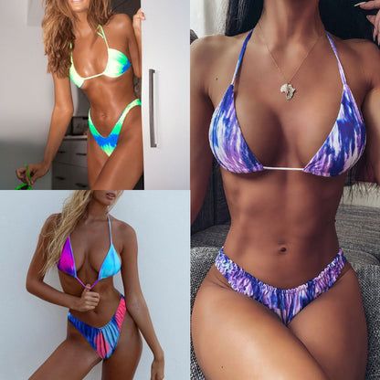 Tie-dye split swimsuit apparel & accessories