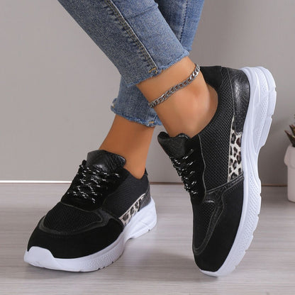 Women's Lace Up Sneakers Breathable Mesh Flat Shoes Shoes & Bags