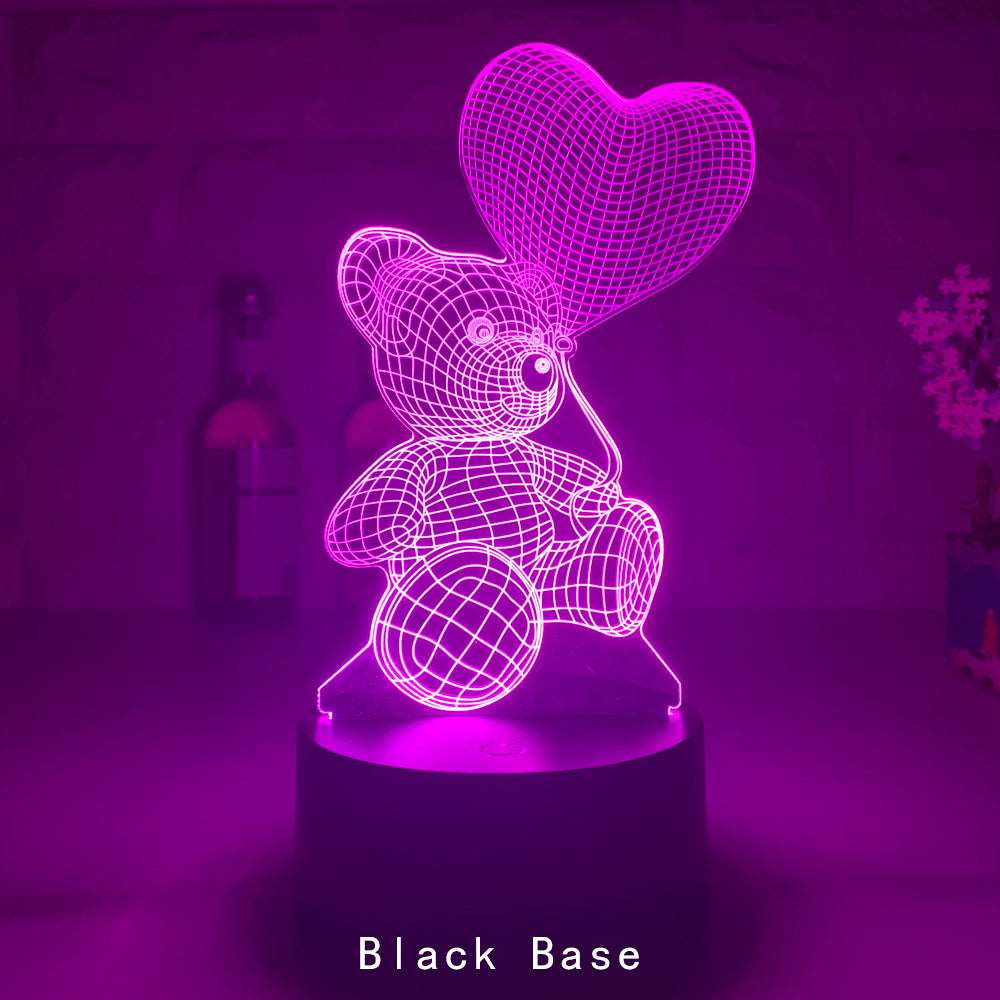 3D Lamp Acrylic USB LED Night Lights Neon Sign 0