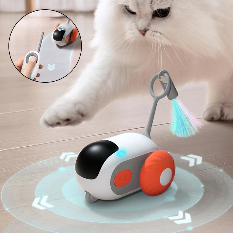 Remote Control Interactive Cat Car Toy USB Charging Chasing Automatic Self-moving Remote Smart Control Car Interactive Cat Toy Pet Products Pet Products