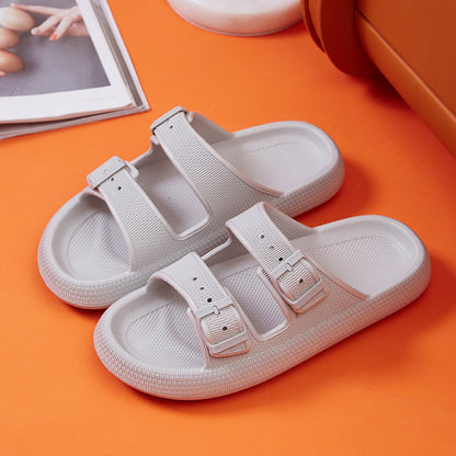 Platform Slippers Women's Summer Buckle Home Shoes Fashion Outdoor Wear Soft Bottom Sandals Shoes & Bags