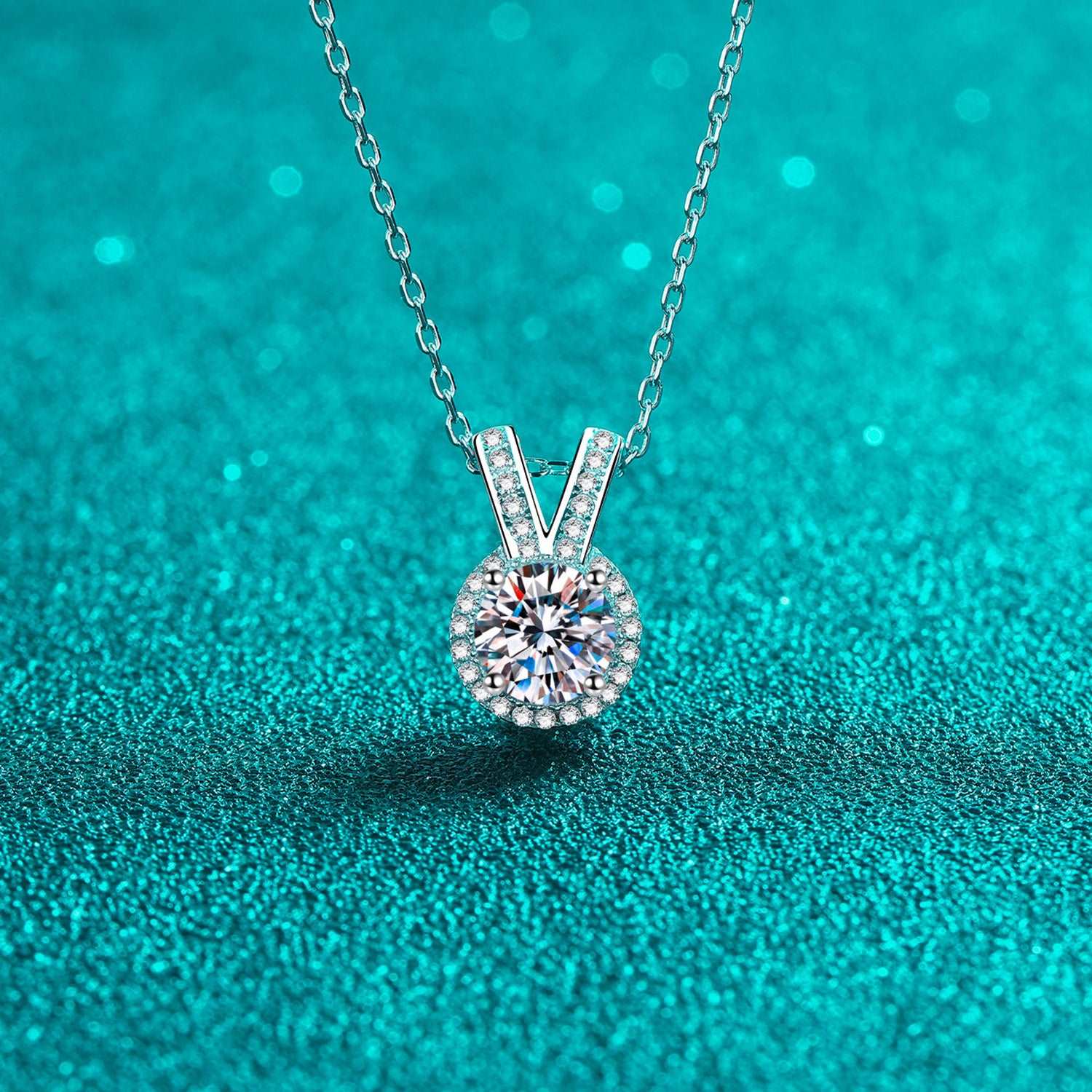 1 Carat Moissanite Rabbit Ears Shape Pendant Necklace apparel & accessories