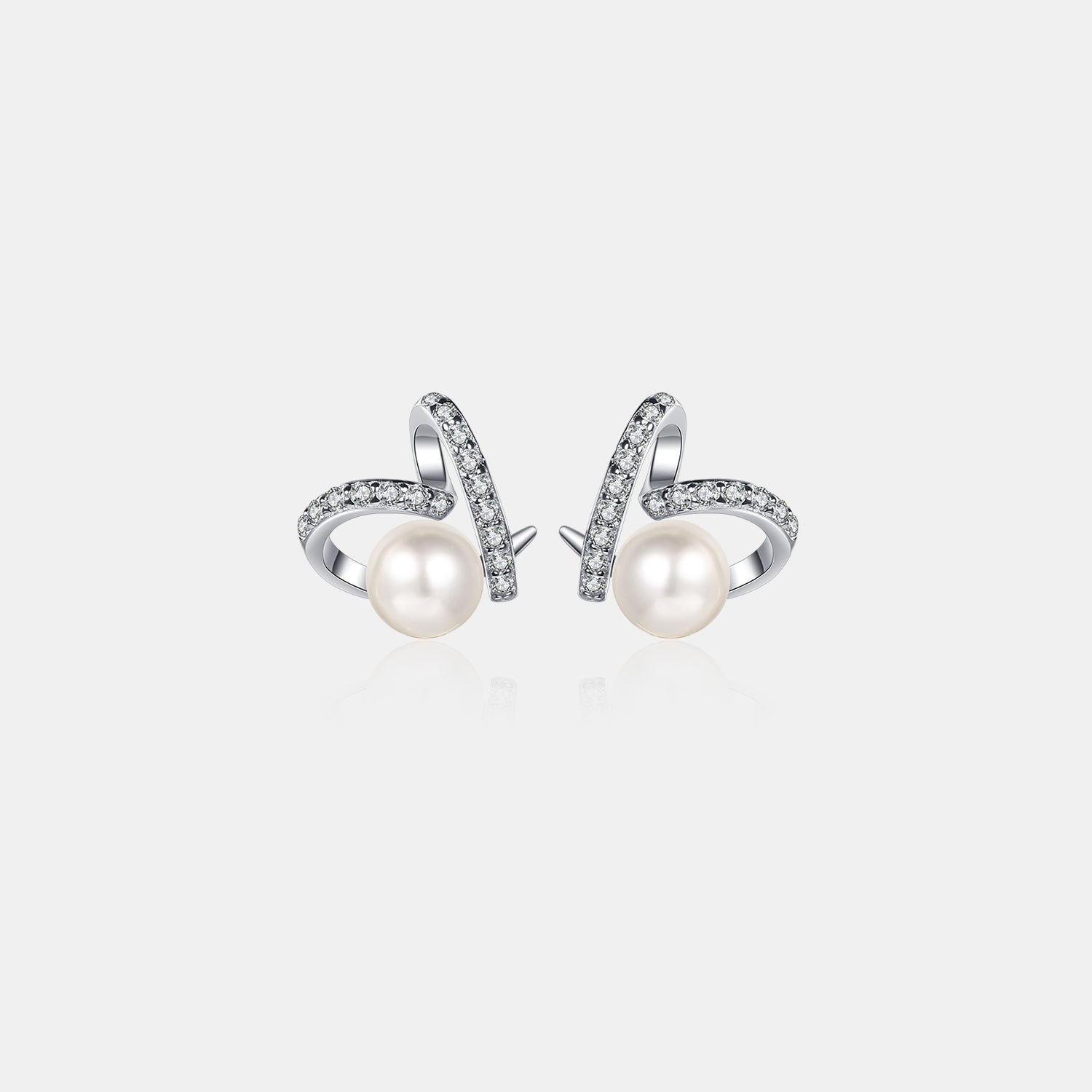 Natural Pearl Moissanite 925 Sterling Silver Earrings apparel & accessories