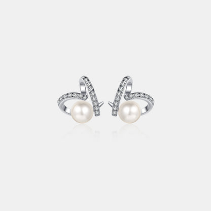 Natural Pearl Moissanite 925 Sterling Silver Earrings apparel & accessories