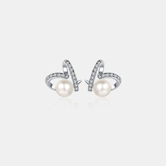 Natural Pearl Moissanite 925 Sterling Silver Earrings apparel & accessories