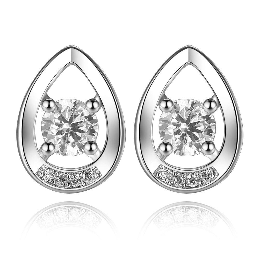 Stylish Water Drop Simple Zircon Ear Studs apparel & accessories