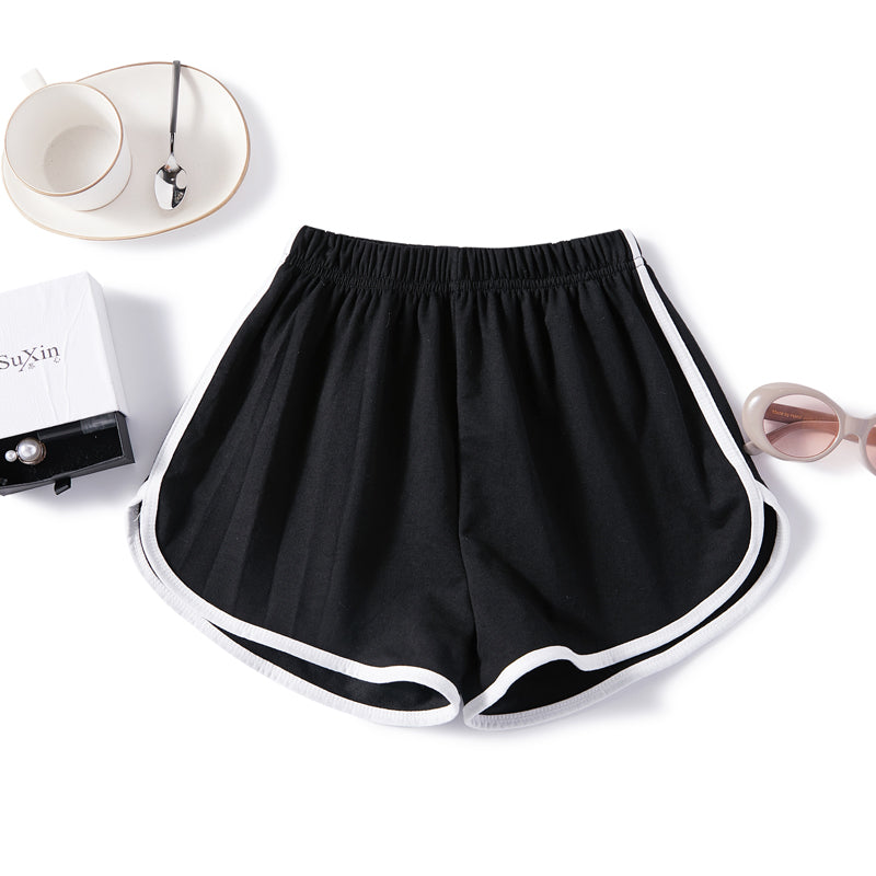 High waist three-quarter sports shorts apparel & accessories