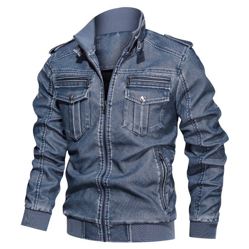 Men's vintage leather jacket apparels & accessories