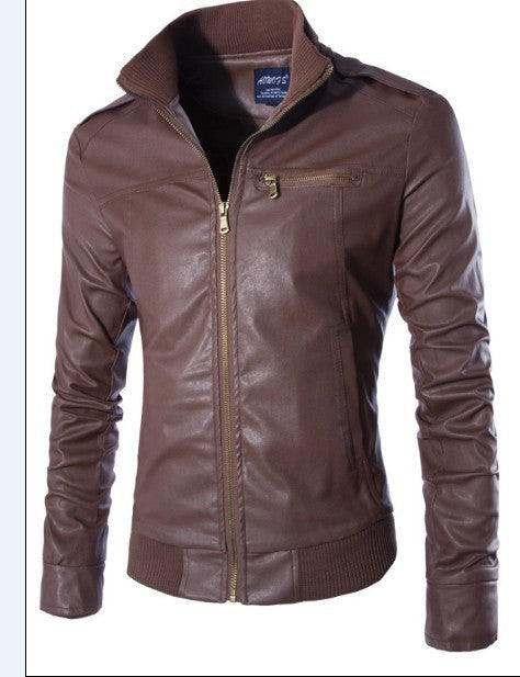 Autumn and winter new style leather men's leather jacket apparels & accessories