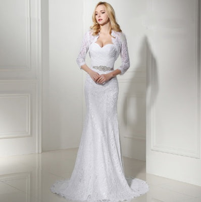 Elegant White Lace Wedding Dresses Mermaid Bridal Gowns apparel & accessories