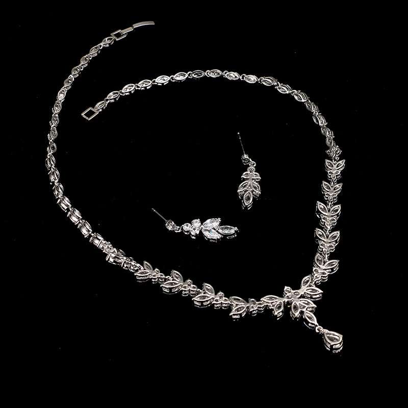 Zircon Simple Bridal Set Jewelry