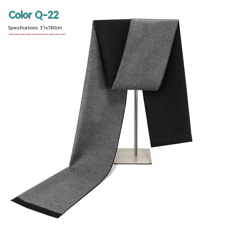 Men's Striped Winter Warm Artificial Cashmere Scarf Men's Scarves