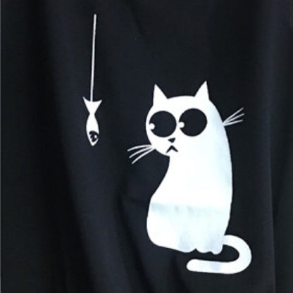 Popular Sleeveless Sling Kitten Fish Print Vest apparels & accessories