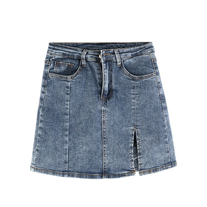 Split denim skirt apparel & accessories