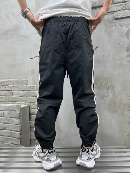 Color Matching Structural Design Sports Casual Pants apparel & accessories