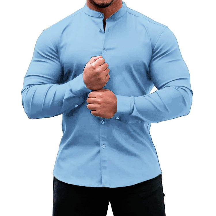 Long Sleeve Shirt Men Casual Button Down Slim apparels & accessories