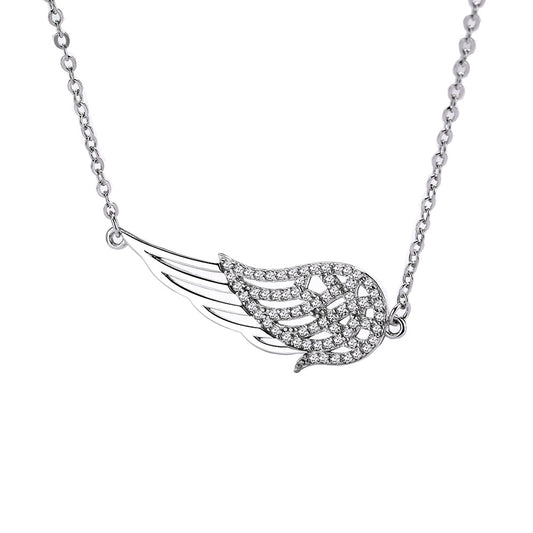 Fashion Sterling Silver Angel Wings Necklace Women jewelry