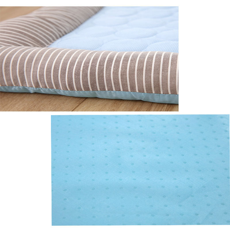 Pet Cooling Pad Bed For Dogs Cats Puppy Kitten Cool Mat Pet Blanket Ice Silk Material Soft For Summer Sleeping  Blue Breathable Pet bed