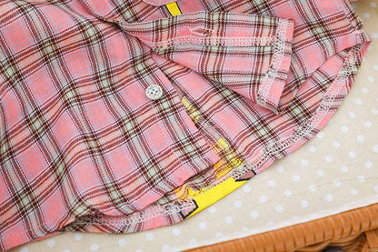 Two-piece Check cCotton Shirt For Kids 0