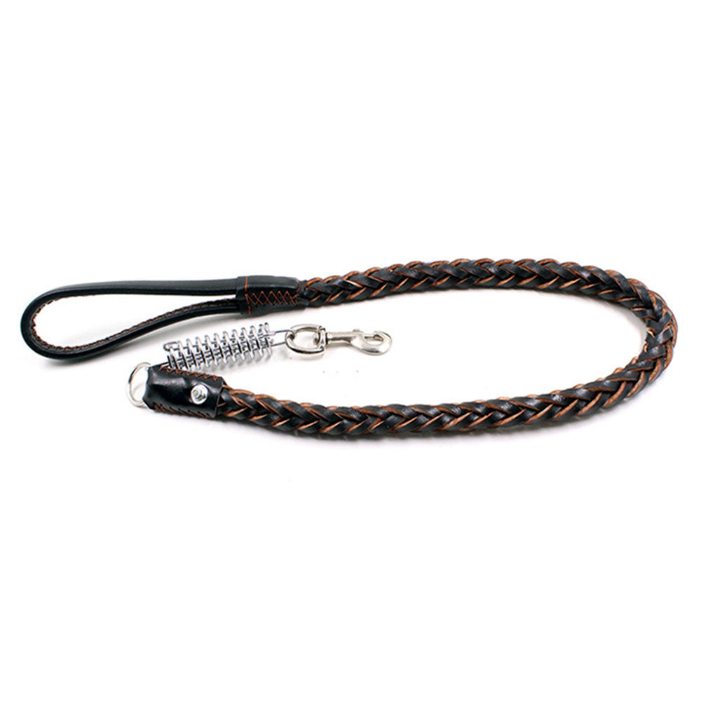 Pet Eight-strand Cowhide Spring Traction Rope pet Leash