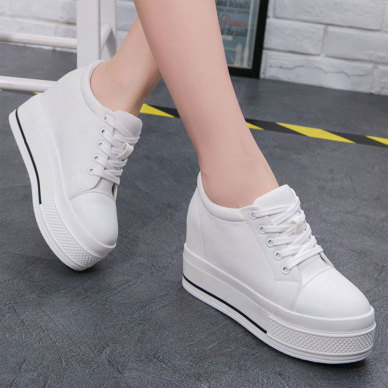 White Shoes Casual Women's Shoes Super Thick Bottom increased 8cm Shoes & Bags