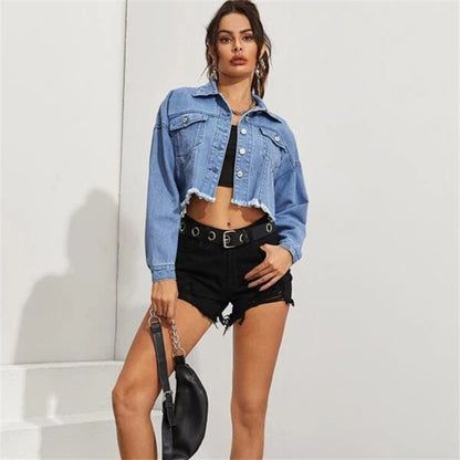 Women's Denim Vest Short Denim Jacket apparel & accessories