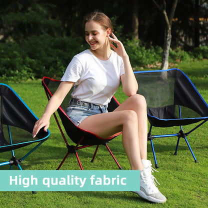 Ultralight Outdoor Folding Camping Chair Picnic Foldable Hiking Leisure Travel Beach Backpack Moon Chair Portable Fishing Chair 0