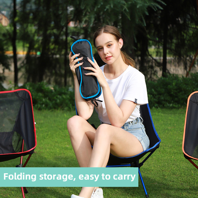 Ultralight Outdoor Folding Camping Chair Picnic Foldable Hiking Leisure Travel Beach Backpack Moon Chair Portable Fishing Chair 0