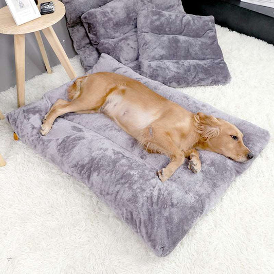 Long Warm Dog Bed Quilted Base Pet bed