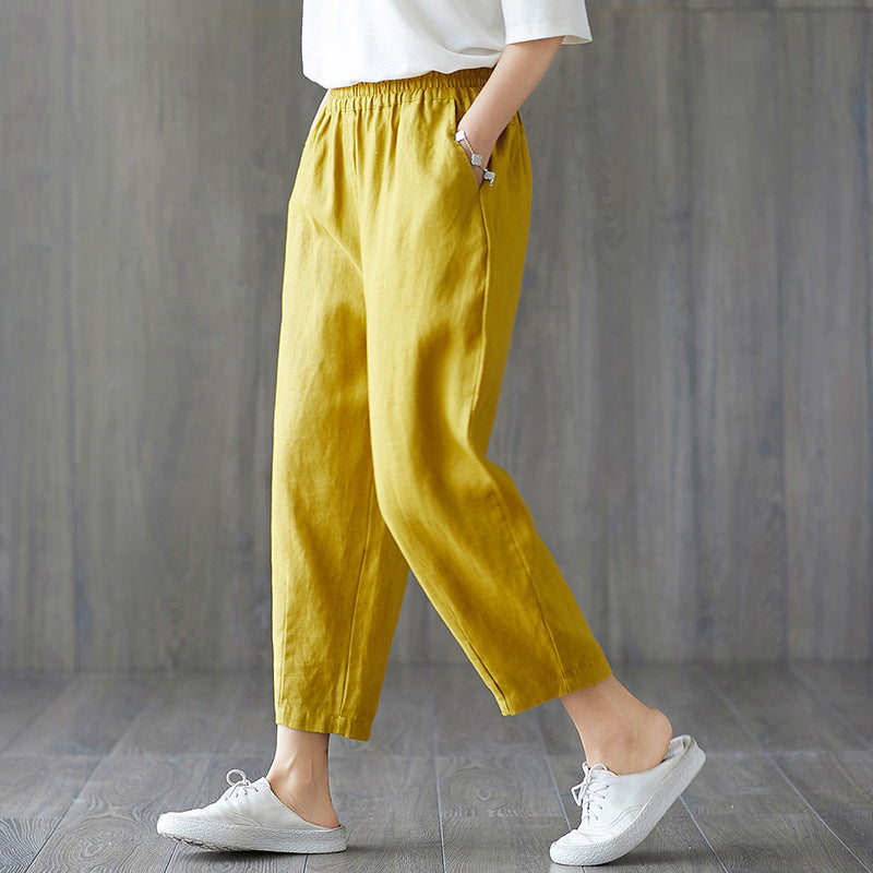 Spring And Autumn New Cropped Trousers Women Casual Pants apparels & accessories