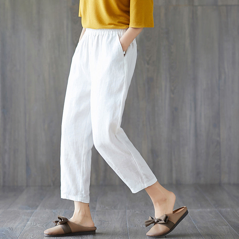 Spring And Autumn New Cropped Trousers Women Casual Pants apparels & accessories