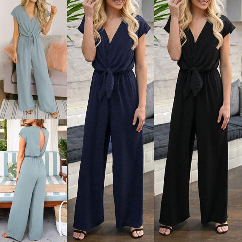 Hot Summer Fashion Joker Women Jumpsuits With Button apparel & accessories