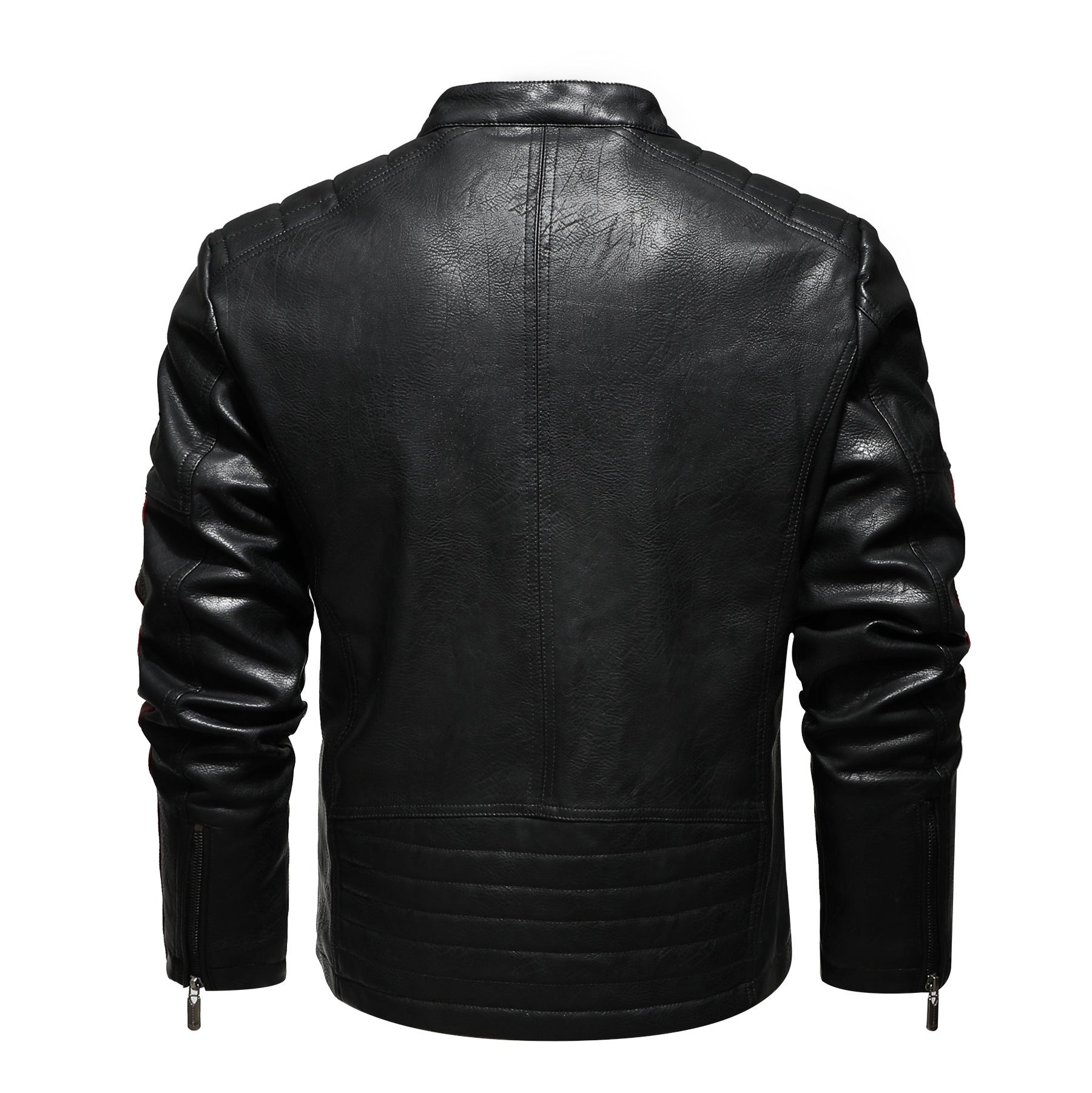 Men'S Leather Clothing Tide Motorcycle Leather Jacket Washed Plus Cotton Leather Jacket apparels & accessories