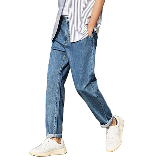 Denim Men New Loose Cotton Jeans Man Autumn men's clothing