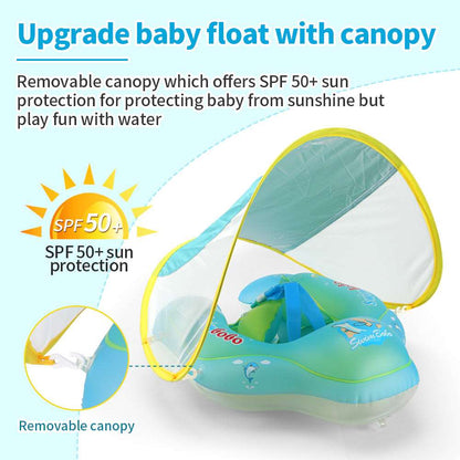 Baby Swimming Float With Canopy Inflatable Toys