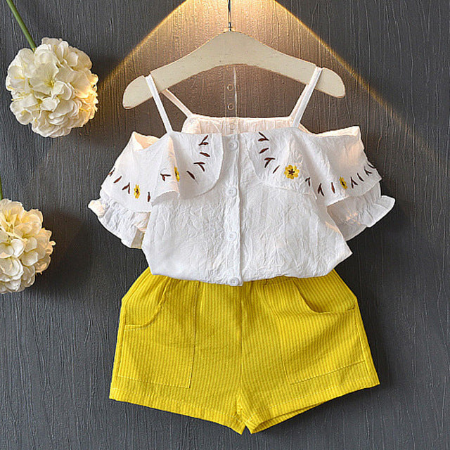 Kids Girls Clothes For Baby Girl Kids T-Shirt Shorts Suit Kids clothes