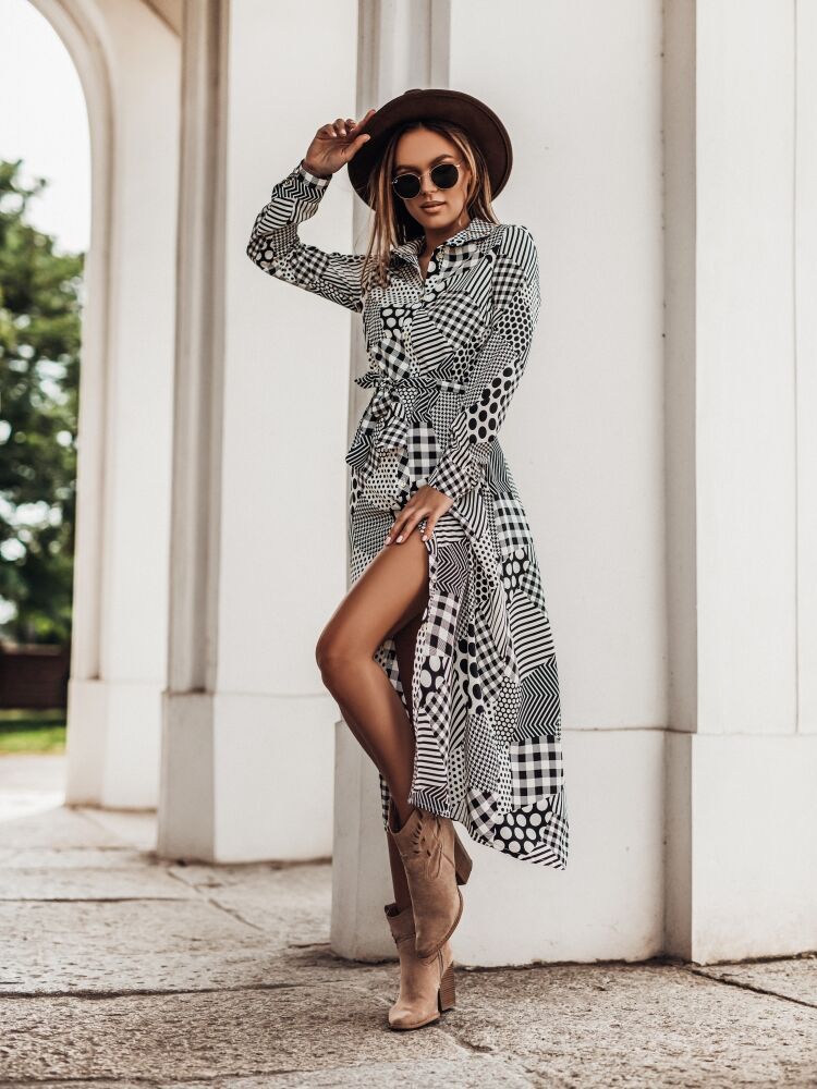 Women's Printed Shirt Dress Long Skirt apparel & accessories