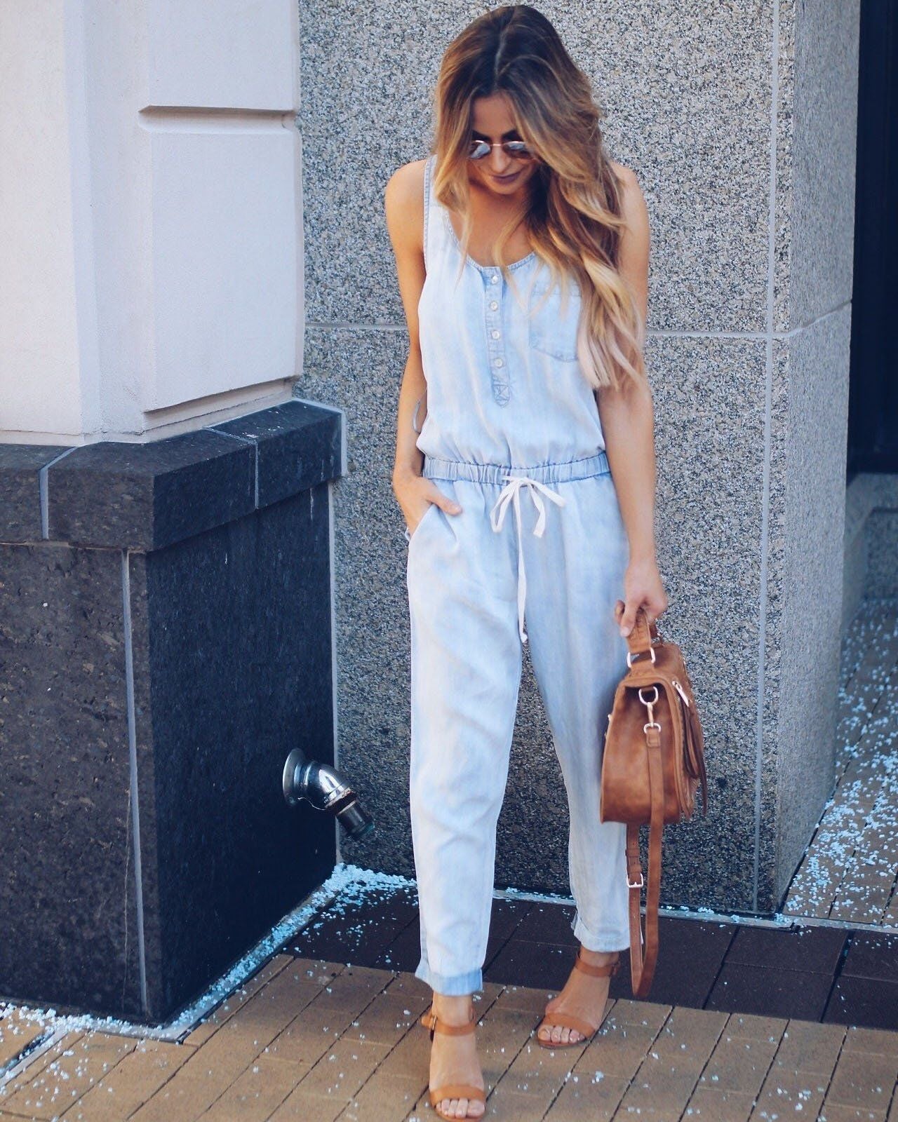 Casual Waist Vest Denim Jumpsuit apparel & accessories