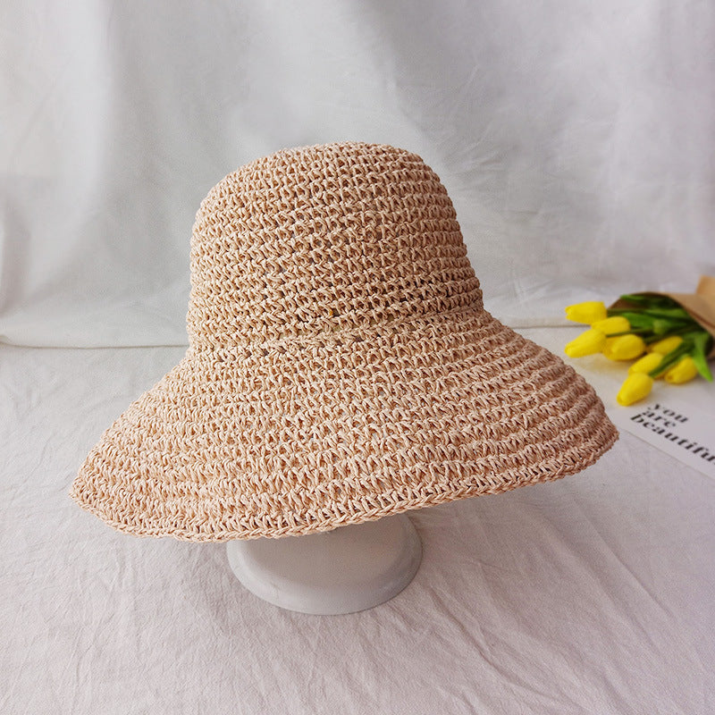 Summer Autumn Hats For Women Retro Flat Drooping Hat apparel & accessories