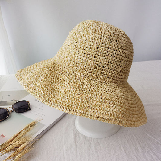 Summer Autumn Hats For Women Retro Flat Drooping Hat apparel & accessories