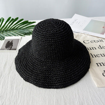 Summer Autumn Hats For Women Retro Flat Drooping Hat apparel & accessories